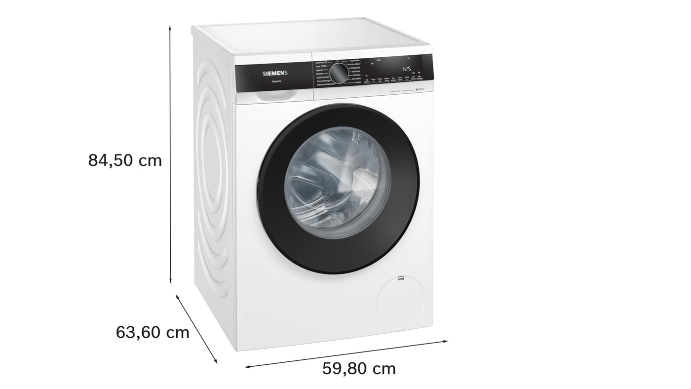 Siemens WG44G2Z22, iQ500 Waschmaschine 9 kg, 1400 UpM, Antiflecken-System, smartFinish für weniger Bügeln, Schneller Waschen mit speedPack L, waterPerfect Plus, Nachlegefunktion, LED-Display