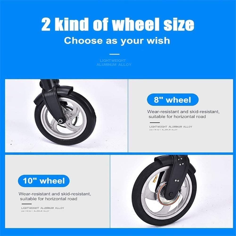 Kcolic 8 Zoll Mini Klappfahrrad Ultraleichtes tragbares Klappfahrrad für Erwachsene Studenten Klappbarer Fahrradträger für Outdoor-Sportarten Radfahren Reisen D,8inch