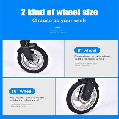 Kcolic 8 Zoll Mini Klappfahrrad Ultraleichtes tragbares Klappfahrrad für Erwachsene Studenten Klappbarer Fahrradträger für Outdoor-Sportarten Radfahren Reisen D,8inch