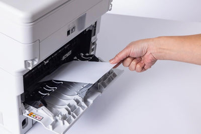 Brother MFC-L5710DN 4-in-1 Mulifunktionsdrucker schwarz weiß (A4, 48 Seiten/Min., 1.200x1.200 DPI, LAN, Duplex-ADF, 250 Blatt Papierkassette) weiß/grau