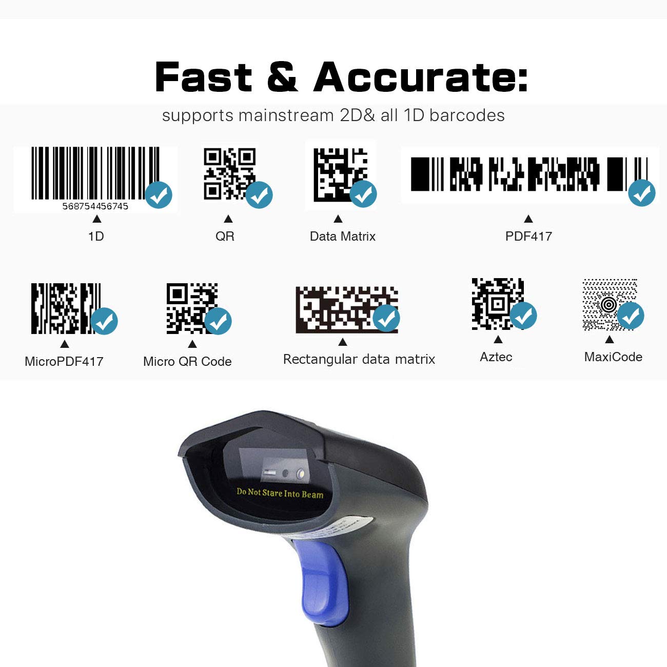 NETUM Bluetooth 2D Barcode-Scanner 3-in-1 (2,4G Wireless & Bluetooth & USB verkabelt) Barcodeleser Scan QR PDF417 DataMatrix Maxicode für Handy Android iOS PC Computer W8-X