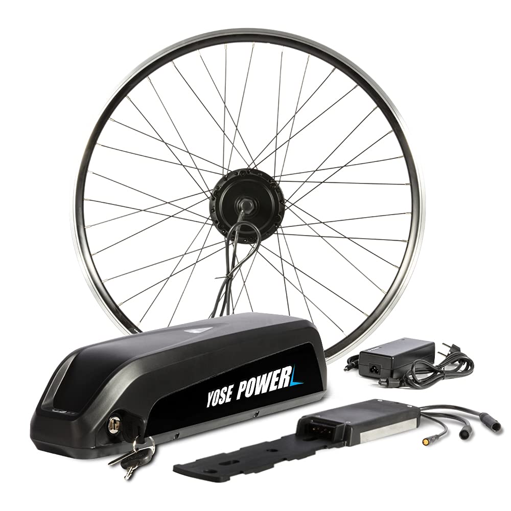 SHIMOST 28 Zoll 700C E-Bike Umbausatz Conversion Kit 36V350W Heckmotor mit 36V13Ah Li-ion Batterie für Hinterrad 6-9 Gang Schraubkranz, Integrierte Controller, LCD Anzeige, PAS Sensor