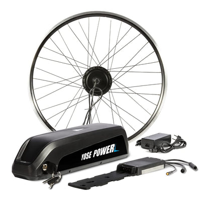 SHIMOST 28 Zoll 700C E-Bike Umbausatz Conversion Kit 36V350W Heckmotor mit 36V13Ah Li-ion Batterie für Hinterrad 6-9 Gang Schraubkranz, Integrierte Controller, LCD Anzeige, PAS Sensor