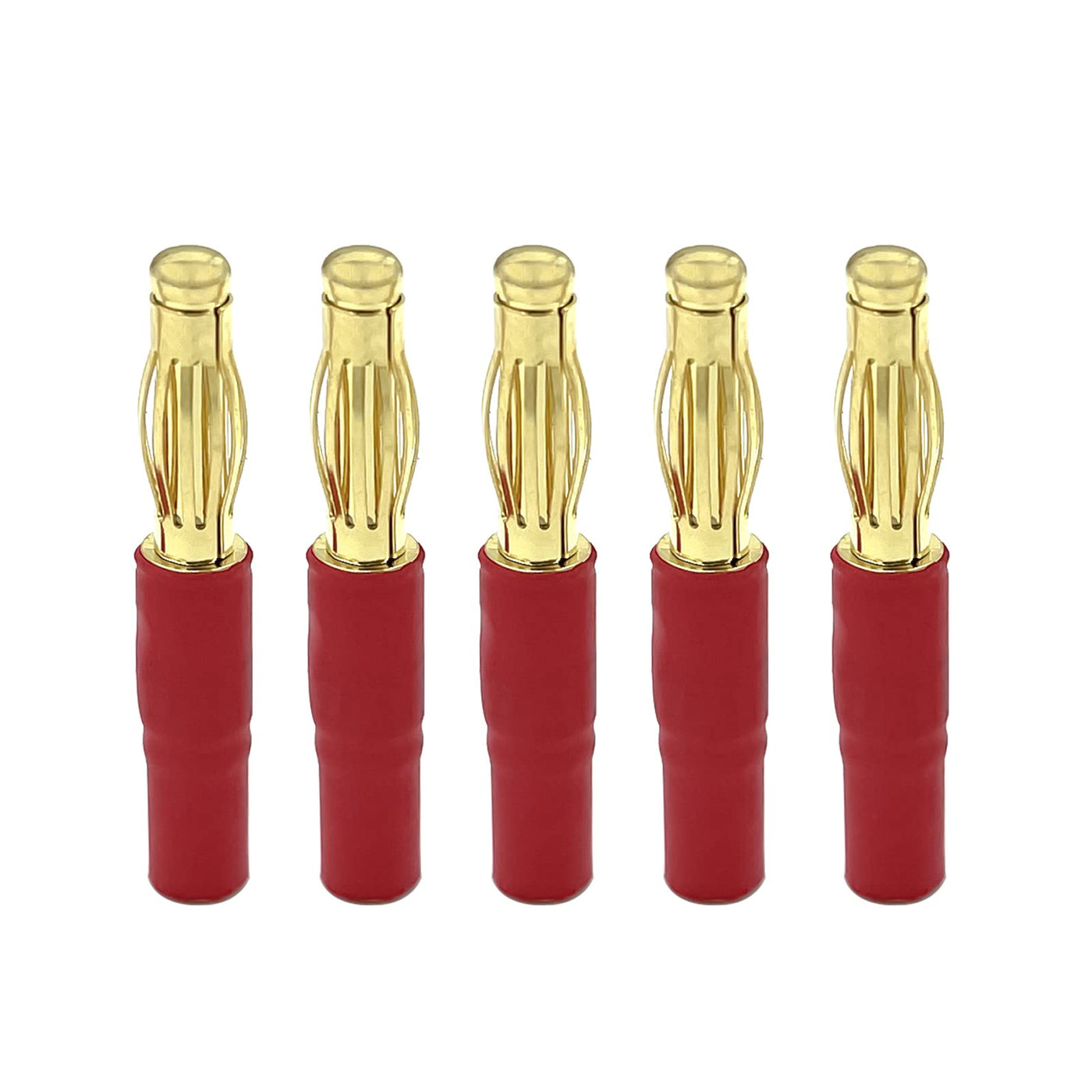 5 Paar 3,5 mm Rundstecker auf 4 mm Rundsteckverbinder, Bananen-Goldstecker, kein Draht, Adapter für RC Auto, Boot, FPV ESC Motor