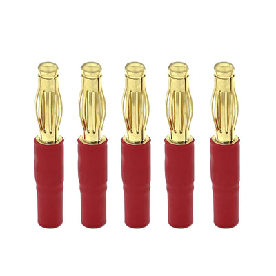 5 Paar 3,5 mm Rundstecker auf 4 mm Rundsteckverbinder, Bananen-Goldstecker, kein Draht, Adapter für RC Auto, Boot, FPV ESC Motor
