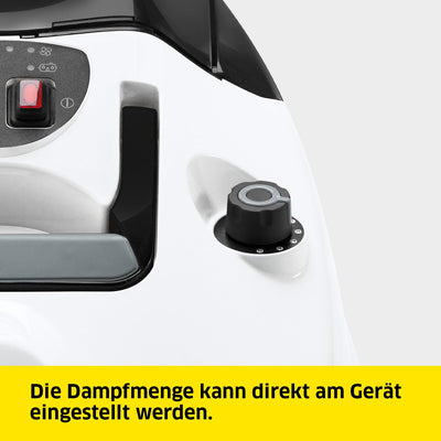 Kärcher Dampfsauger SV 7, Dampfdruck: 4 bar, Aufheizzeit: 5 min, Saug- und Dampfmengenregulierung, mehrstufiges Filtersystem, 2-Tank-System, mit Bodenreinigungsset, Polster- und Fugendüse, Möbelpinsel