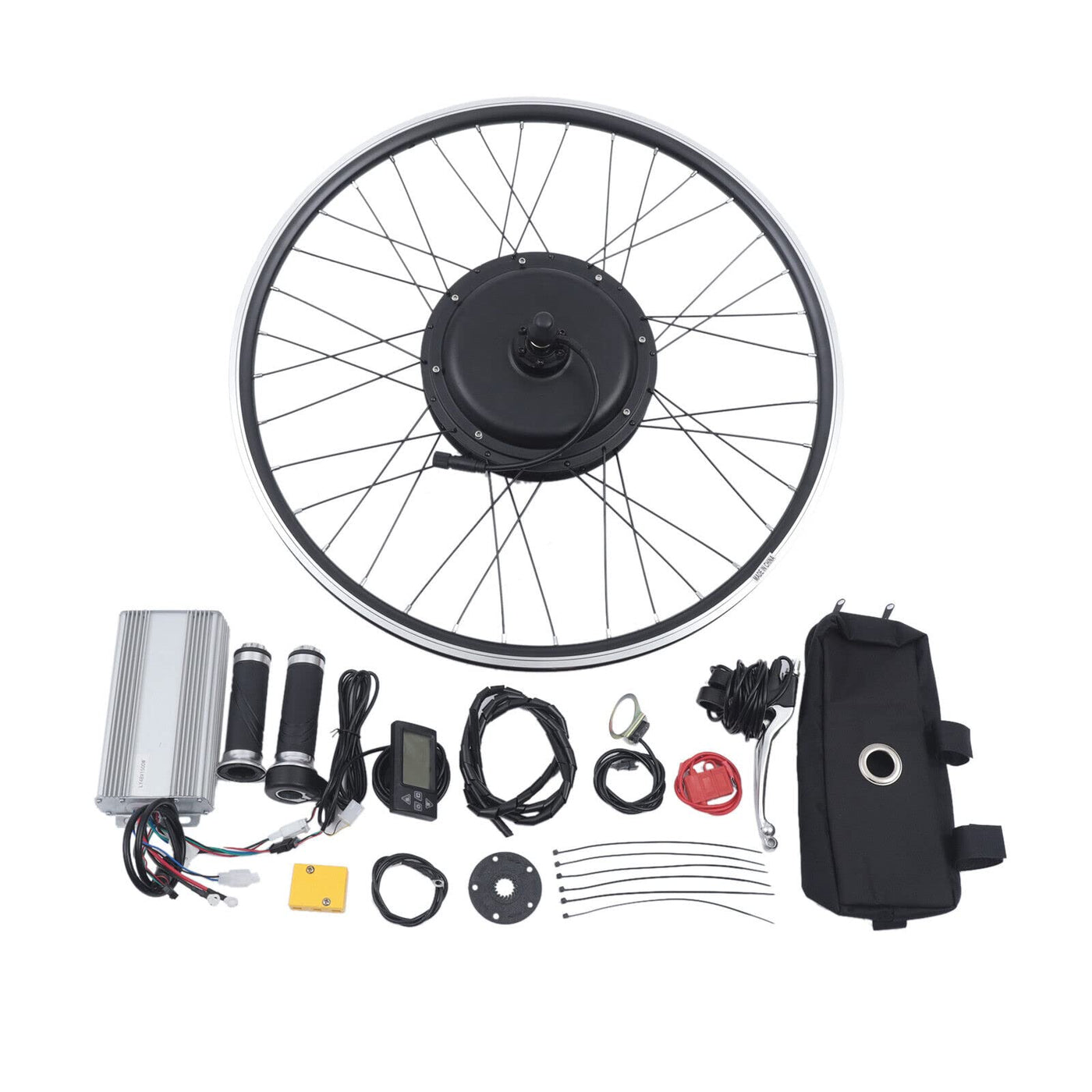 Frederimo Ebike Umbausatz Kit, 26 Zoll E-Bike Elektrofahrrad Umbausatz 48V 1500W Ebike Motor Conversion Kit für Hinterrad,Vorderrad