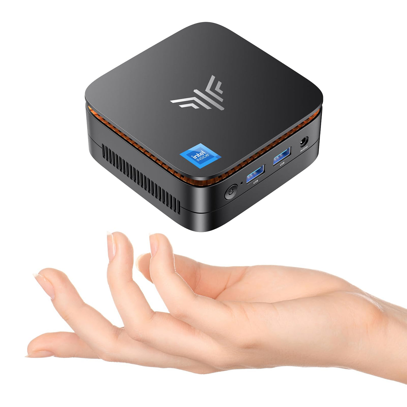 NiPoGi E1 Mini PC mit Ιntel Alder Lake N97(Max 3,6 GHz) 16GB DDR4 512GB SSD,Mini Computer Dual UHD Display 4K@60Hz HDMI 2.0+DP 1.4 Desktop PC mit Gigabit Ethernet/2.4+5G WiFi/Bluetooth für Büro