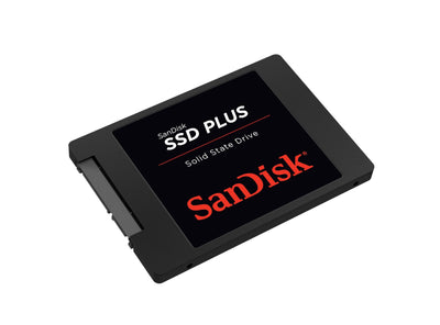 SanDisk SSD Plus interne SSD Festplatte 1 TB (schnelleres Hoch-, Herunterfahren und Laden, Lesegeschwindigkeit 535 MB/s, Schreibgeschwindigkeit 350 MB/s, stoßfest)