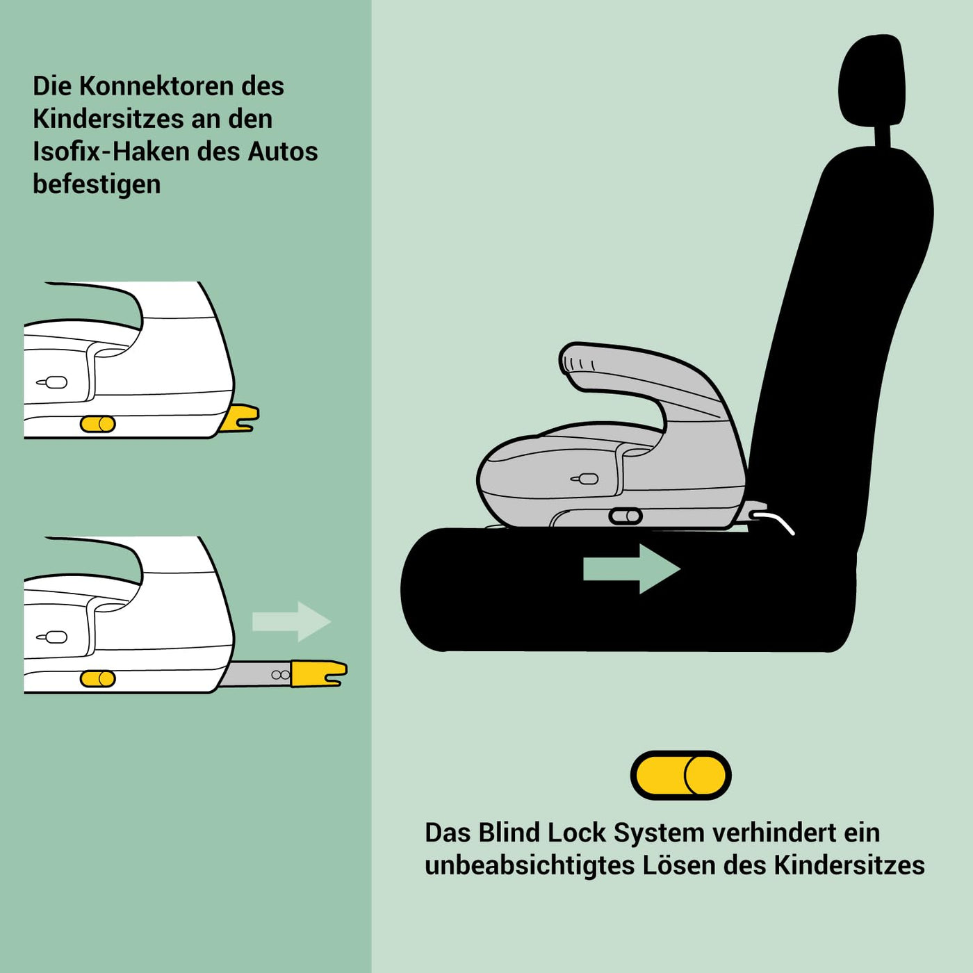 Peg Perego Viaggio Shuttle Autositz, Auto-Sitzerhöhung mit ISOFIX für Kinder von 125 bis 150 cm (6-12 Jahre), 22-36 kg, Crystal Black