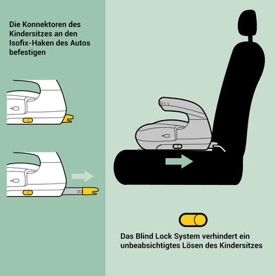 Peg Perego Viaggio Shuttle Autositz, Auto-Sitzerhöhung mit ISOFIX für Kinder von 125 bis 150 cm (6-12 Jahre), 22-36 kg, Crystal Black