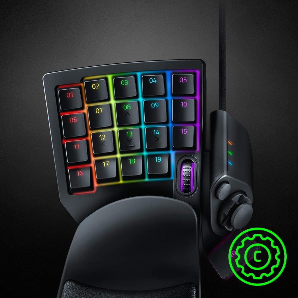 Razer Tartarus V2 - Gaming Keypad (Gamepad mit mecha-membranen Tasten, 32 programmierbare Tasten, 8-Wege Thumbpad, Handballenauflage, Hypershift, RGB Chroma Beleuchtung) Schwarz