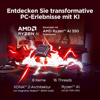 Lenovo Legion 5 Gaming AI Laptop | 15.1" WQXGA 165 Hz OLED Display | NVIDIA GeForce RTX 5060 | AMD Ryzen AI 7 350 | 16GB RAM | 1TB SSD | Win11 | QWERTZ | Eclipse Black | 3 Monate GamePass