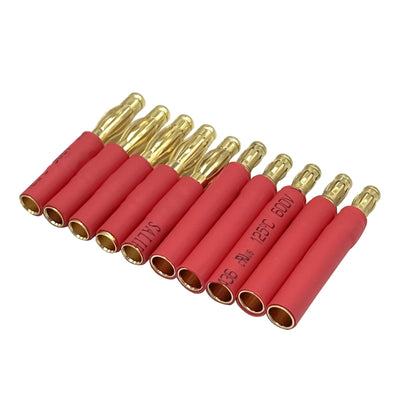 5 Paar 3,5 mm Rundstecker auf 4 mm Rundsteckverbinder, Bananen-Goldstecker, kein Draht, Adapter für RC Auto, Boot, FPV ESC Motor