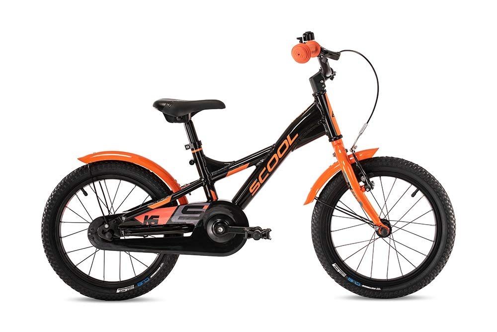 S'Cool XXlite Alloy 16R 1S Kinder Mountain Bike 2021 (16", Schwarz/Orange)