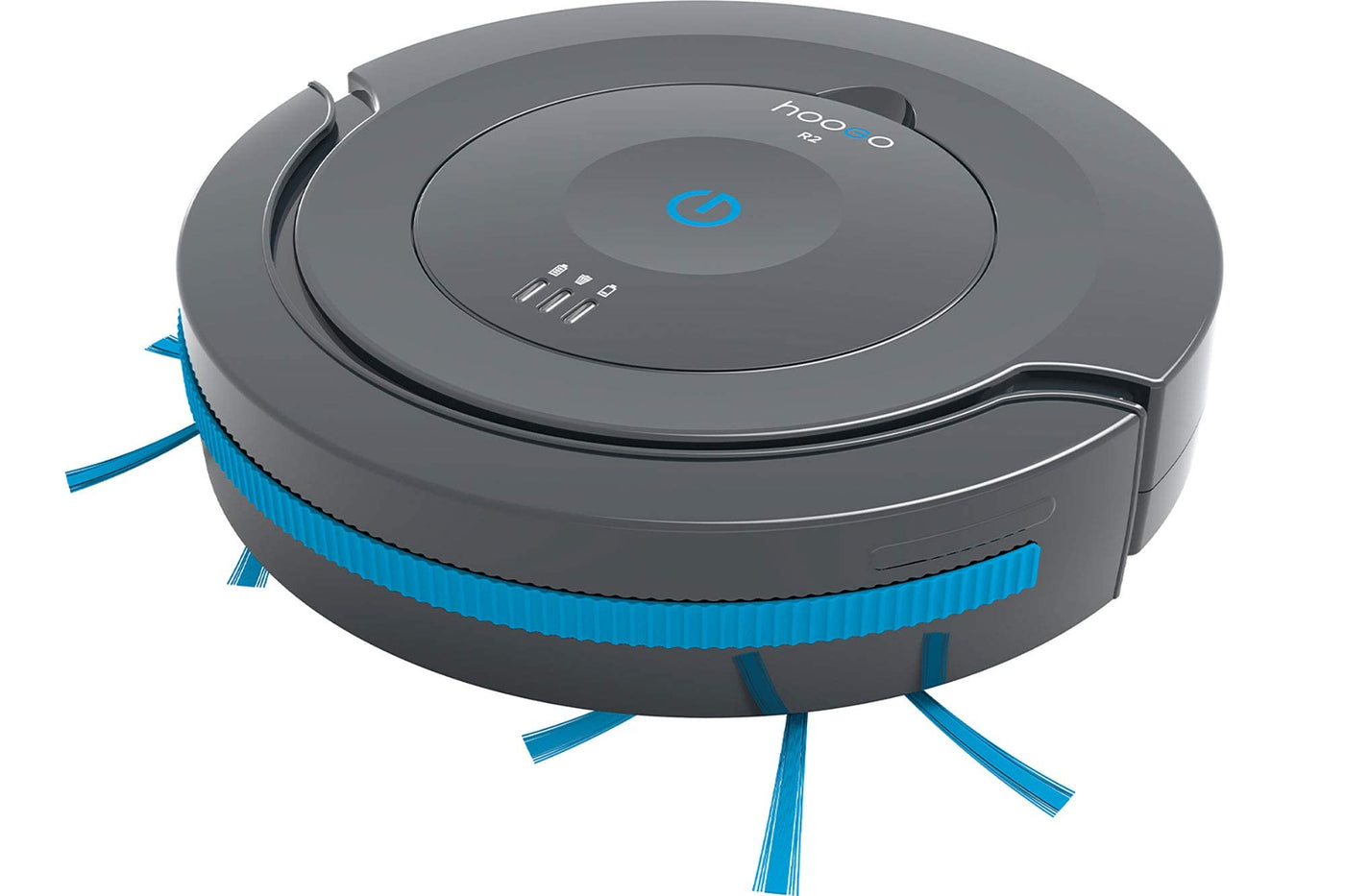 hoogo Saugroboter R2 | Staubsauger Roboter | Lange 120 min Akku-Laufzeit | 7cm flach | einfache Bedienung | für Hartböden und kurzflorige Teppiche