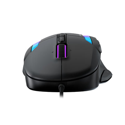 Turtle Beach Kone II – Ergonomische RGB-Gaming-Maus, 26K DPI Optischer Sensor, optische Schalter mit 100 Mio. klick-Lebensdauer, 23 programmierbare Funktionen, 4D-Scroll-Rad, Schwarz
