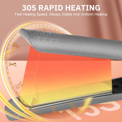 Alaoo Glätteisen Haarglätter,Verbesserte Version Ceramic Straight für Glatte & Glänzende Haare,Haarglätter Glätteisen Professioneller,2 in 1 Glätteisen Ideal Zum Glätten & Stylen von Locken und Wellen