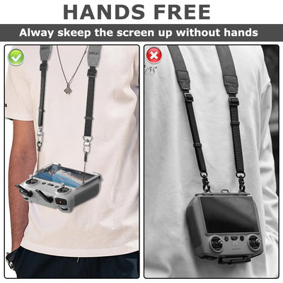 ZOYDP Gurt für DJI RC/RC 2/Rc Pro Controller, Halsband Tragegurt für DJI Mini 4 Pro/Mini 3 pro/Mavic 3/Air 3S, Verstellbarer Gurt Schlüsselband, Lanyard Zubehör für Drohnenfernbedienung