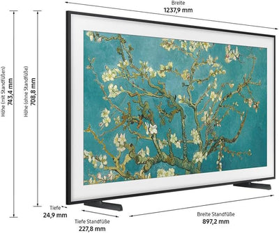 Samsung QLED 4K The Frame 65 Zoll Fernseher (GQ65LS03BGUXZG, Deutsches Modell), mattes Display, austauschbare Rahmen, Art Mode, Smart TV [2023]