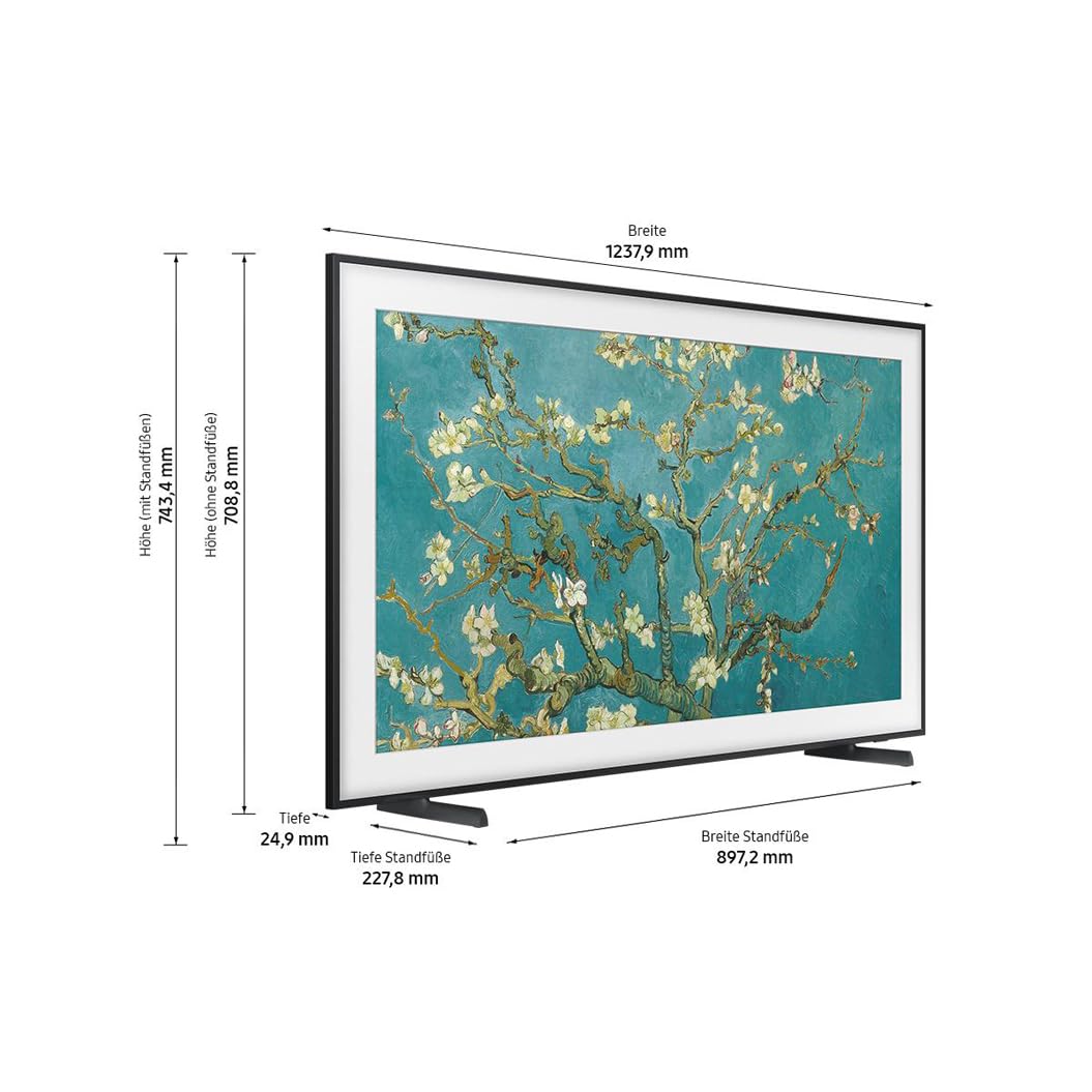 Samsung QLED 4K The Frame 65 Zoll Fernseher (GQ65LS03BGUXZG, Deutsches Modell), mattes Display, austauschbare Rahmen, Art Mode, Smart TV [2023]