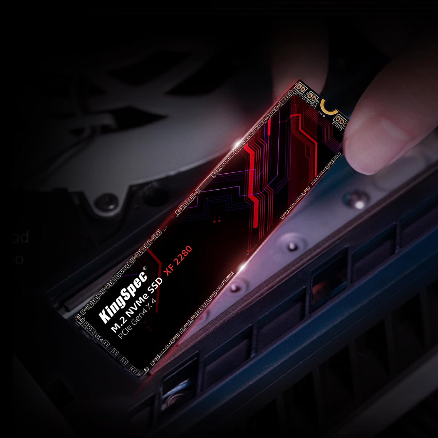 KingSpec 2TB M.2 SSD 2280 NVMe PCIe 4.0 x4, Unglaubliche Lese bis zu 5000MB/s, Interne M2 PCIe SSD Kompatibel mit Gaming Konsole/Desktop/Gaming Laptop