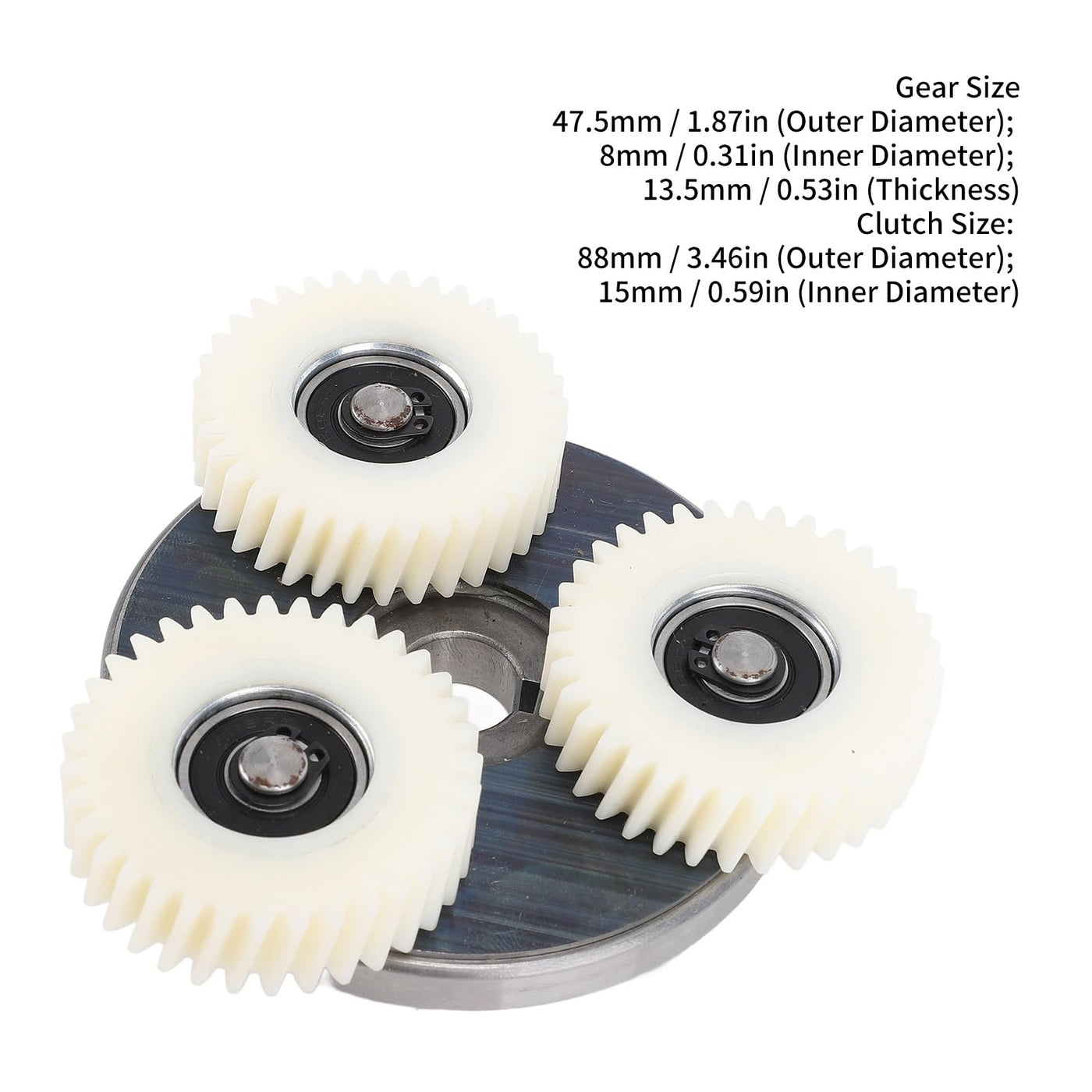 MechKit Elektrofahrrad Motor Zahnrad Kupplung Kit, 3 Stück Nylon 36T Planetengetriebe mit 88mm Kupplung für Bafang 500 bis 750W Motor