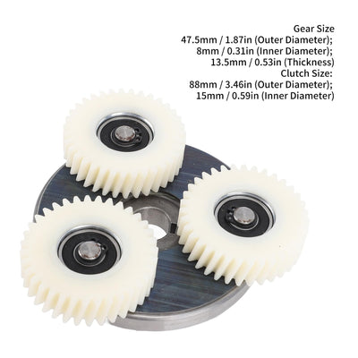 MechKit Elektrofahrrad Motor Zahnrad Kupplung Kit, 3 Stück Nylon 36T Planetengetriebe mit 88mm Kupplung für Bafang 500 bis 750W Motor