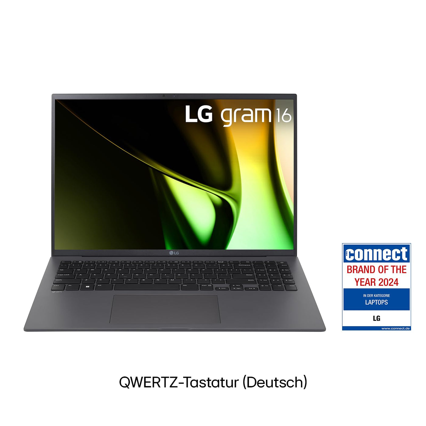 2024 LG gram 16 Zoll Notebook - 1199g Intel Core Ultra7 Laptop (32GB RAM, 2TB Dual SSD, 24h Akkulaufzeit, IPS Panel Anti-Glare Display, Win 11 Home) - Grau