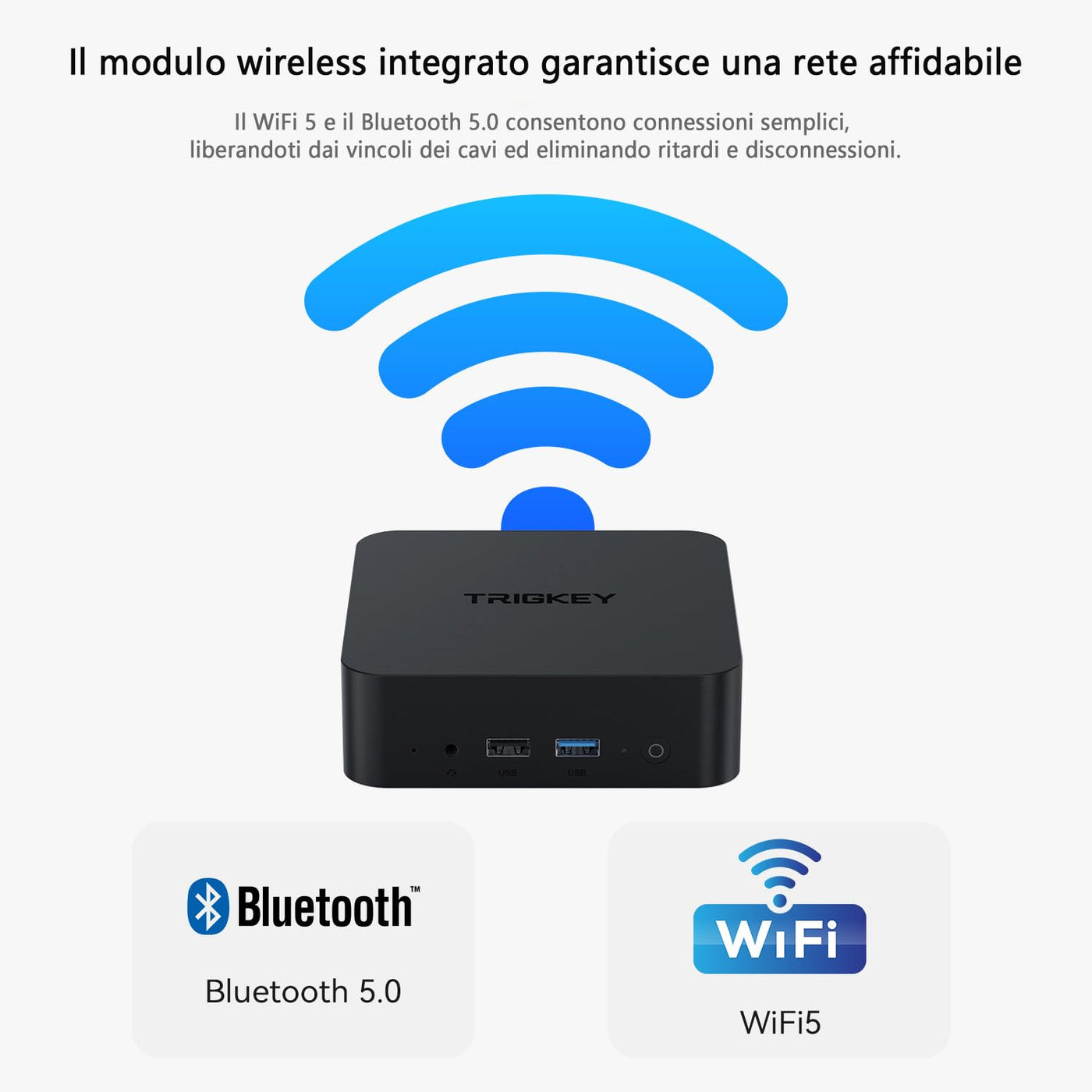 TRIGKEY Key-N100 Mini-PC, Intel Alder Lake-N100-Prozessor der 12. Generation (bis zu 3,40 GHz), 16 GB DDR4 500G M.2 SSD Business Mini-PC/2×LAN/2×HDMI/WiFi 5/BT 5.0/3×USB 3.2/1×USB 2.0