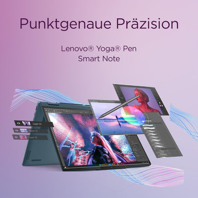 Lenovo Yoga 7 2-in-1 Laptop | Copilot+ PC | 14" WUXGA OLED Display | AMD Ryzen AI 5 | AMD Radeon Grafik | 16GB RAM | 512GB SSD | Win11 | QWERTZ | Tidal Teal | Inkl. Pen | 3 Monate Premium Care