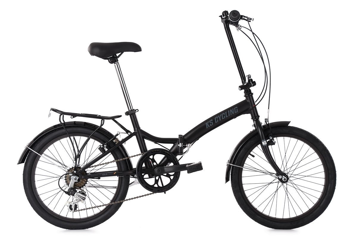 KS Cycling Faltrad 20'' Foldtech schwarz 6 Gänge