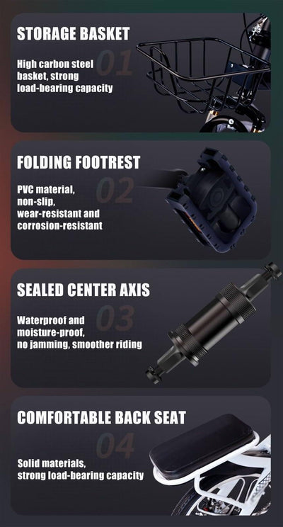 Wasd3Pods 16" 20" 22" Mountainbike, Klapp-Mountainbike Aus Kohlenstoffstahl, Mit Doppelscheibenbremse, 7-Gang-MTB-Fahrrad, Höhenverstellbar, Für Männer Und Frauen,Black-16