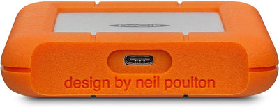 LaCie Rugged 2TB tragbare externe Festplatte, 2.5 Zoll, PC & Mac, inkl. USB-C w/o USB-A Kabel, inkl. 2 Jahre Rescue Service, Modellnr.: STFR2000800