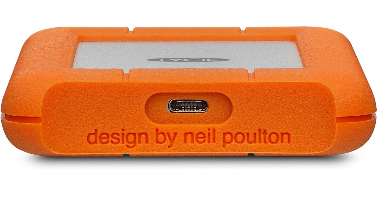 LaCie Rugged 2TB tragbare externe Festplatte, 2.5 Zoll, PC & Mac, inkl. USB-C w/o USB-A Kabel, inkl. 2 Jahre Rescue Service, Modellnr.: STFR2000800