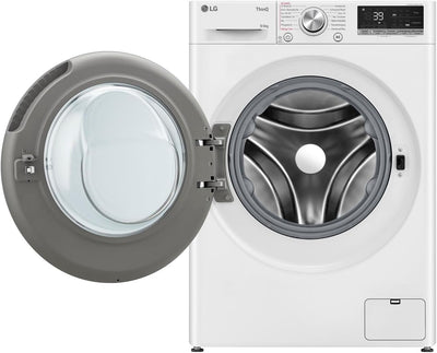 LG Electronics W4WR70961, Klasse A/D, Frontlader-Waschtrockner 9-6 kg, 1360 U/min, AI Direct Drive, Wi-Fi, Tiefenreinigung mit Dampf, TurboWash, Aqualock, Wäsche nachlegen 62 x 60 x 85 cm ꟷ Weiß