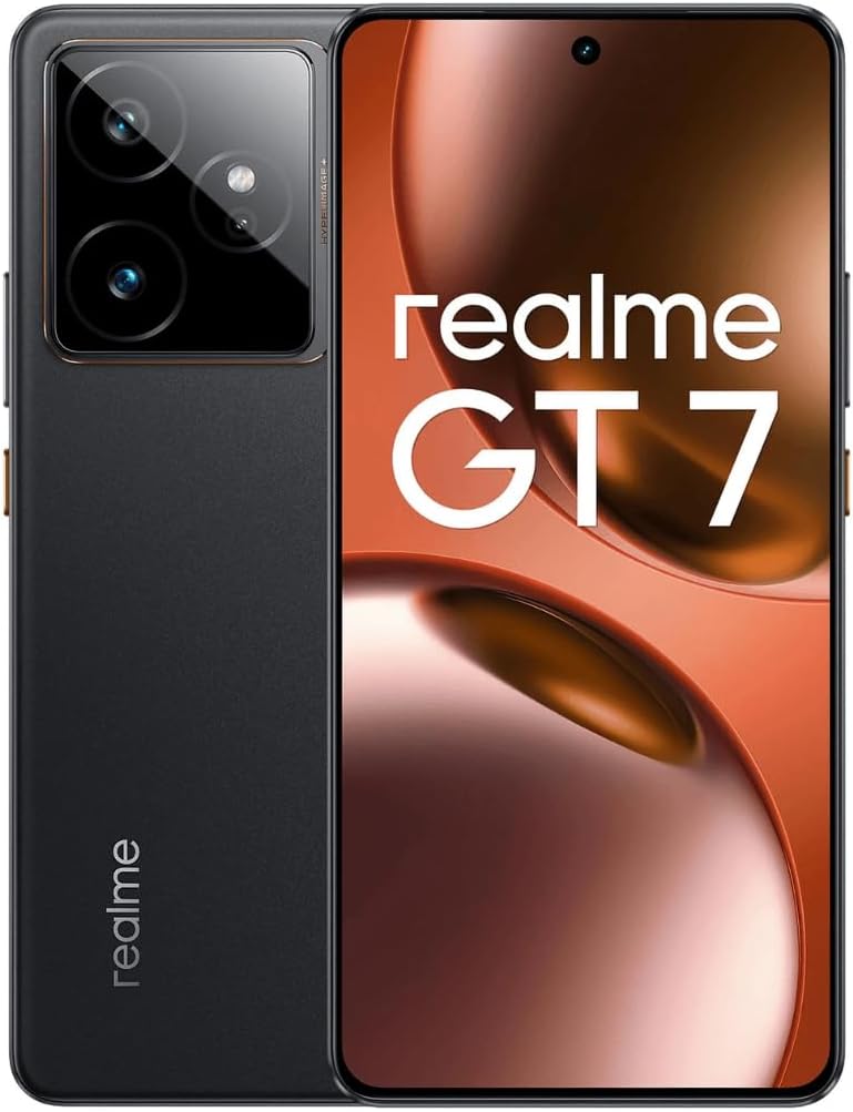 realme GT7 5G Smartphone,12+512GB,7000 mAh Battery,120W Charge,Dimensity 9400e Chipset,IMX906 50MP Camera, AI Planner,6000nits Pro-Esports 120Hz Display,IP69,Black,Amazon Exclusive(No Adapter)