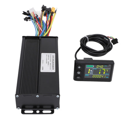 BuyWeek Elektrofahrrad Brushless Motor Controller Kit, 36V 48V 52V 1500W 2000W 40A 3 Modus Sinuswelle Controller mit S866 Farb LCD Display für E-Bike Elektroroller