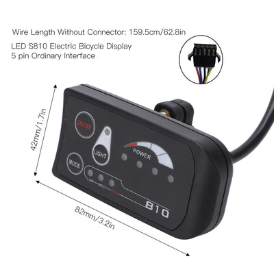 Dilwe 36V 48V LED S810 Elektrofahrrad-Display, Einstellungen Anpassen Gangspeicher Elektrofahrrad LED-Anzeigefeld f¨¹r Elektrofahrrad-RollerElectric refitting Accessories