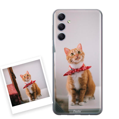 Samsung Galaxy A35 5G Hülle personalisiert mit foto. Handyhülle aus Silikon selbst gestalten Samsung Galaxy A35 5G. Geschenke personalisiert für frauen, mann, kinder,valentinstag, weihnachten