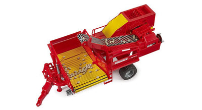 bruder 02130 - Grimme SE 75-30 Kartoffelvollernter mit 80 Kartoffelimitaten - 1:16 Erntemaschine Anhänger Traktor Kartoffelernter