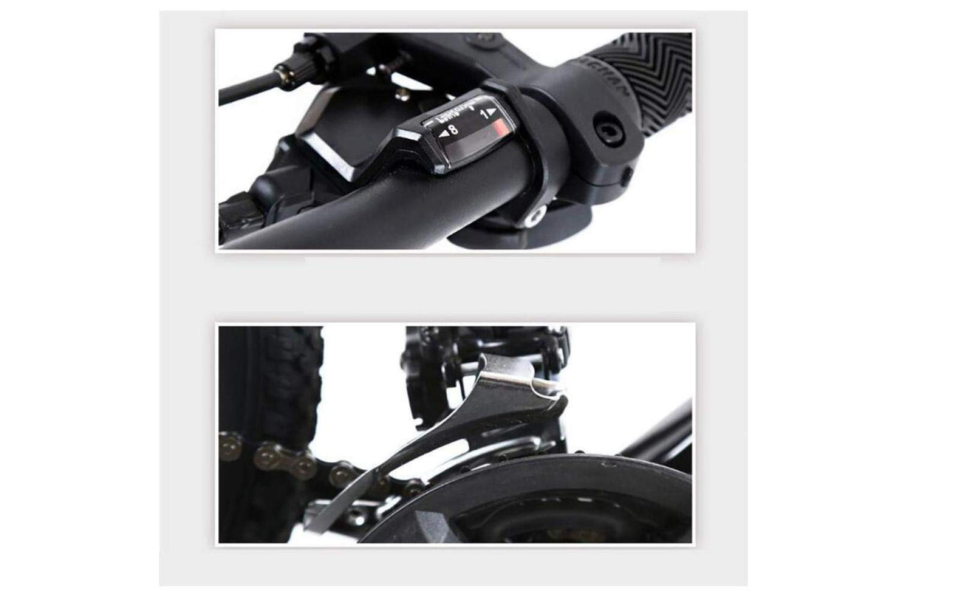 Wmmner Mountainbike Unisex Hardtail Mountainbike 7/21/24/27 Geschwindigkeiten 26 Zoll Fat Tire Rennrad Schneefahrrad/Strandrad Mit Scheibenbremsen Und Federgabel, Schwarz, 27 Geschwindigkeiten