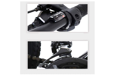 Wmmner Mountainbike Unisex Hardtail Mountainbike 7/21/24/27 Geschwindigkeiten 26 Zoll Fat Tire Rennrad Schneefahrrad/Strandrad Mit Scheibenbremsen Und Federgabel, Schwarz, 27 Geschwindigkeiten