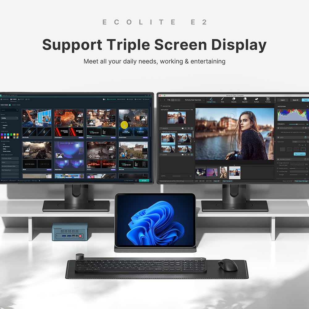 BOSGAME E2 Windows 11 Pro Business Mini-PC AMD Ryzen 5 3550H, 4