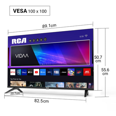 RCA VRS40FQ1 Smart TV 40 Zoll (100 cm) FHD Fernseher mit WLAN, Triple Tuner (DVB-T/T2, DVB-C, DVB-S/S2), App Store, Prime Video, Netflix, YouTube, DAZN, Disney+ [RVSmart 2024]