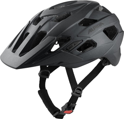 ALPINA ANZANA - Optimal Anpassbarer, Leichter & Sicherer Fahrradhelm Mit Fliegennetz & Nachrüstbarem LED Für Erwachsene, black matt, 52-57 cm