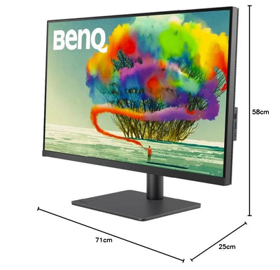 BenQ PD3205U Grafiker Monitor (AQCOLOR Technologie, 32 Zoll, 4K UHD, IPS, USB-C Charging, DP / HDMI, KVM,Hardware kalibriert, Höhenverstellbar), MacBook kompatibel, Schwarz