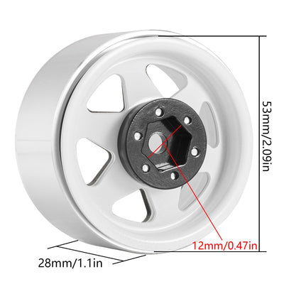 INJORA 1.9 Pneus Mud Terrain Roue Pneus Pour Axial SCX10 UTB18 TRX4 Redcat Gen8 VS4-10 1/10 RC Crawler Auto, Weiß
