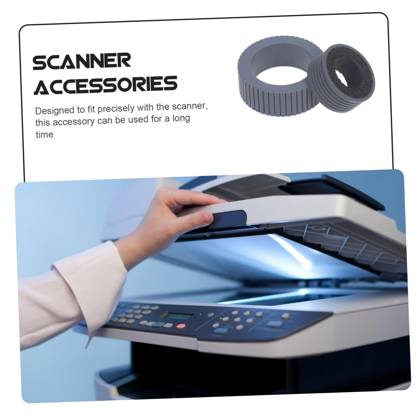 OSALADI 4 Stück Scannerzubehör Ersatz für Scanner-Pager Pager-Ersatz Roller-Pager-Zubehör für Scanner-Rollenpager Scannerteil Teil des Scanner-Pager-Sortierers Grey