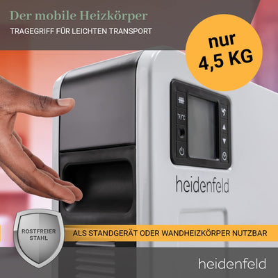 Heidenfeld Elektro Konvektorheizung EK100 | 𝟑 𝐉𝐀𝐇𝐑𝐄 𝐆𝐀𝐑𝐀𝐍𝐓𝐈𝐄 - 2300 Watt - Fernbedienung - Timer - LCD-Display - Heizkörper - Heizgerät - Elektroheizung - Bis 40 m² - Konvektor (EK100)